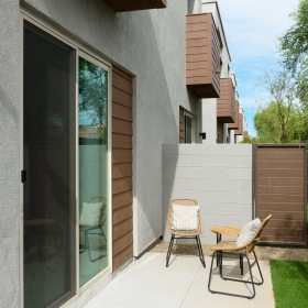 Enclosed yards with built-in Dog Doors and Artificial Turf Enclosed yards with built-in Dog Doors and Artificial Turf